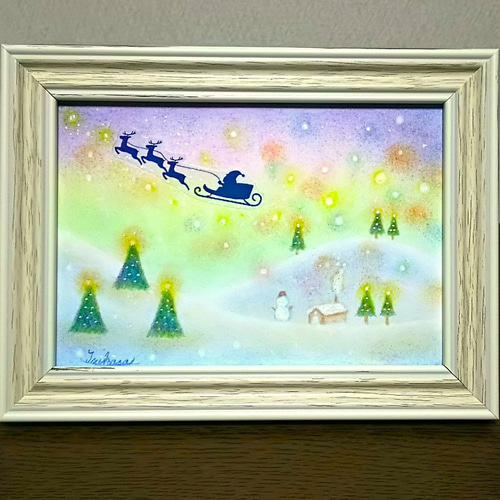 パステルアート 幸福であたたかなクリスマス パステル画原画 絵画 T's