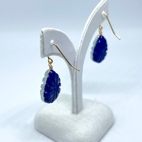 ラピスラズリ マザーオブパール トリプレット ペアシェイプ