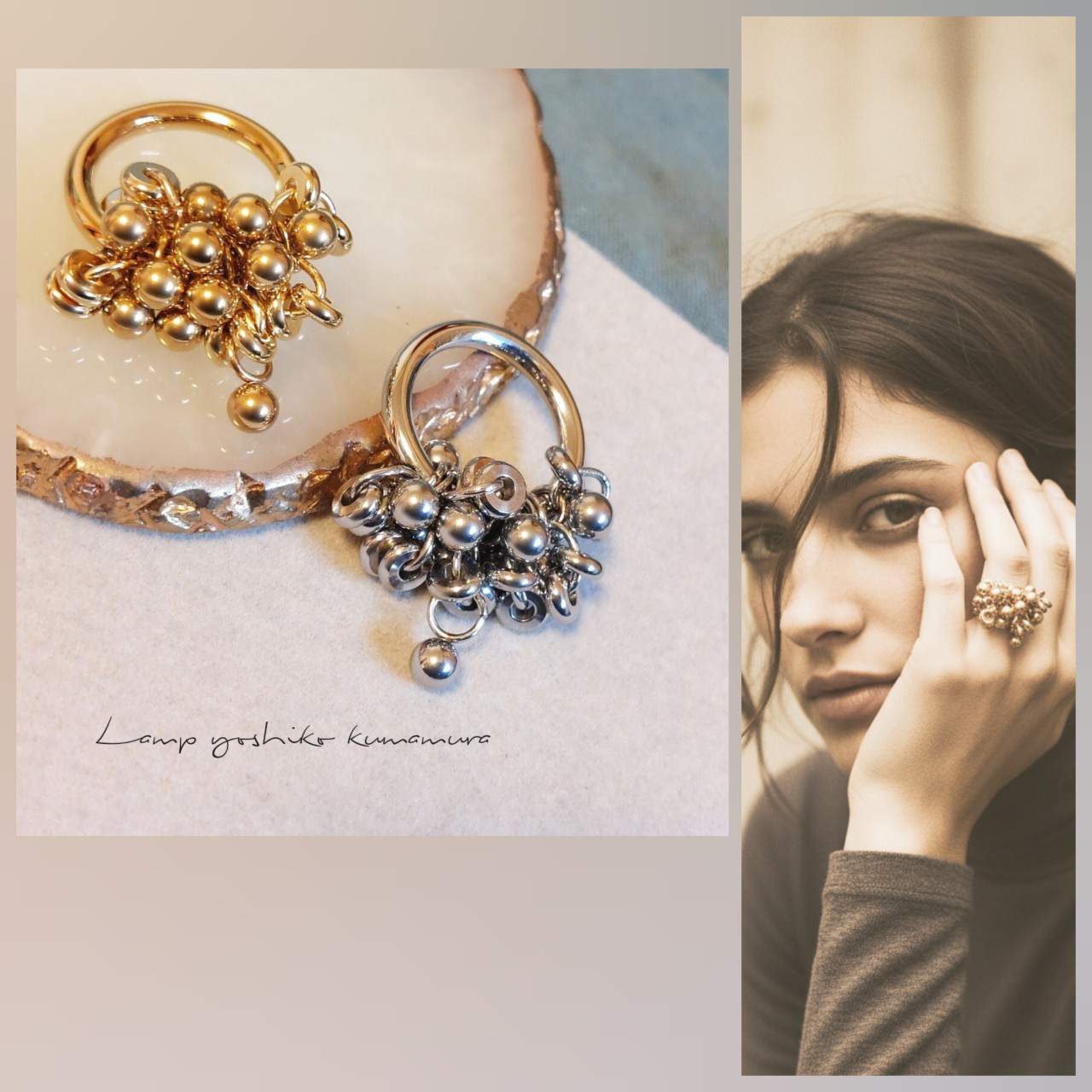 13号 プルつぶリング ステンレス ボール ボリューム  ゴールド or シルバー