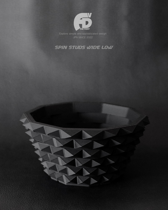 塊根植物 鉢 Adv025(120×59) シンプル おしゃれ スタッズ 鋲 多肉 観葉