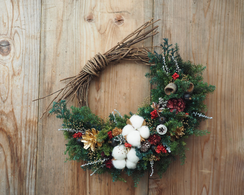 タグ付き新品　オカベマキコ　ノエル リース　クリスマス 飾り タグ付き新品 オカベマキコ ノエル リース クリスマス 飾り