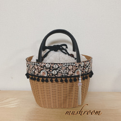 ※お取り置き　刺繍手芸家さま　リボン刺繍　かごバッグ 51b0aa1578b1b7710210e88fe90ca9
