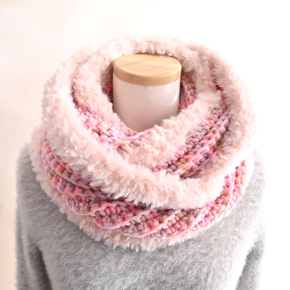 【３日以内に発送！】 もふもふ スヌード ⛄パステルピンク⛄ 8,760円