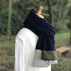 RATA❤️特別な素材感❤️上品で個性的な大柄ドットストール❤️シック