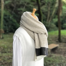 温度を纏う。純カシミヤふっくらマフラー［ KUMI-IRO ］ ベビーブルー