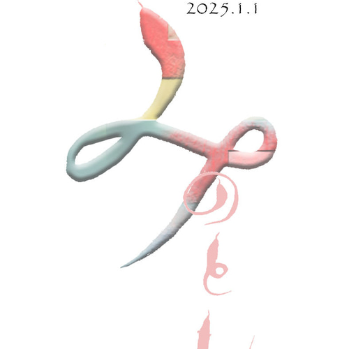 プロの書道家による2025年巳年年賀状(20枚セット)❤️ 書道 掌花