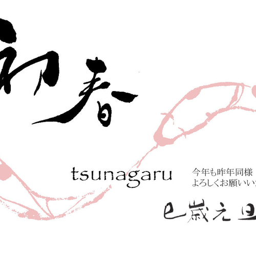 夢　巳年　書道　表装済み プロの書道家による2025年巳年年賀状(20枚セット)❤️ 書道 掌花