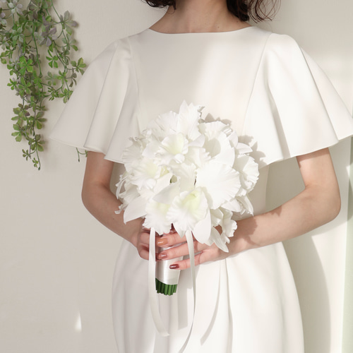 ランの女王 カトレアブーケ ブートニア付き アーティフィシャル