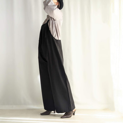 【全５色（ブラック）】大人のためのサロペットパンツ（ブラック　コットンツイル） 13枚目の画像