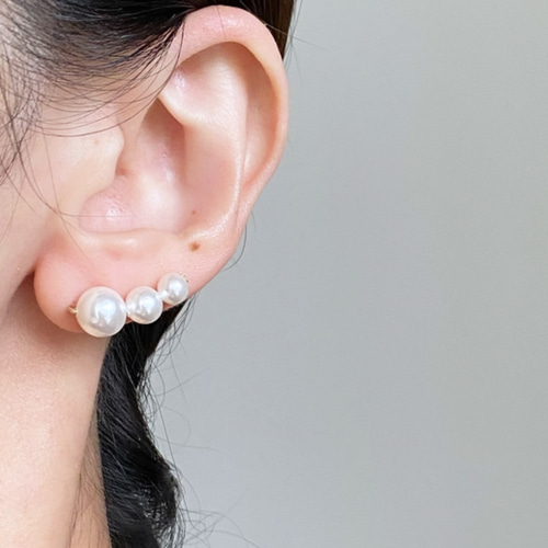 2way pearl clip plus 14kgf イヤークリップ イヤーカフ ピアス