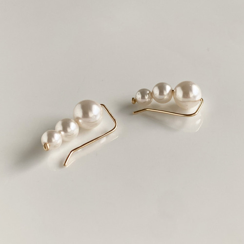 ♡ クローバーさま ♡         2wayクリップイヤリング 2way pearl clip plus 14kgf イヤークリップ イヤーカフ ピアス