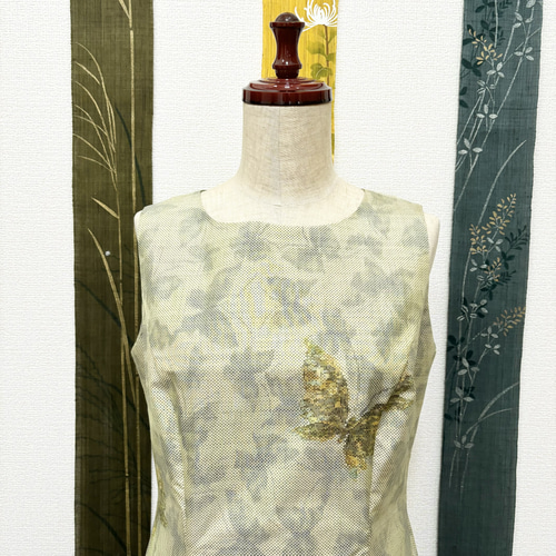 大島紬プリンセスラインワンピース 秋苑 ワンピース Lotus*Musashi  