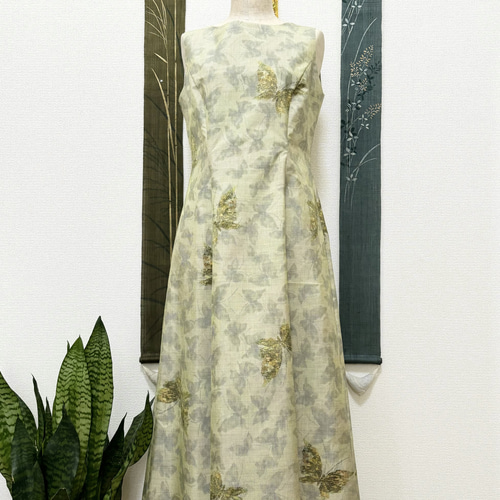 大島紬プリンセスラインワンピース 秋苑 ワンピース Lotus*Musashi  