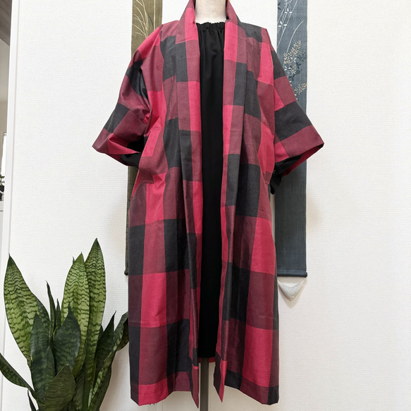 大島紬で作ったコート 色どる月 コート Lotus*Musashi 通販 18473647  