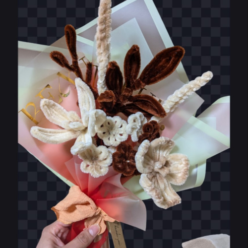 あなたにおすすめの商品 モールフラワー 花束 ハンドメイド プレゼント インテリア フラワー・リース