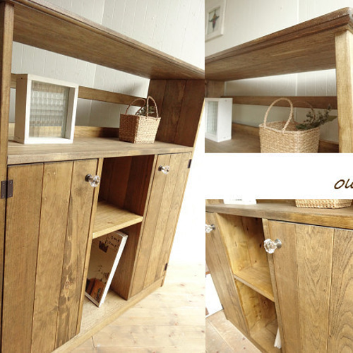 サイズオーダー可！２枚大扉キャビネット●ナチュラルブラウン天然木無垢材●受注製作 サイズオーダー可！2枚大扉キャビネット○ナチュラルブラウン天然木