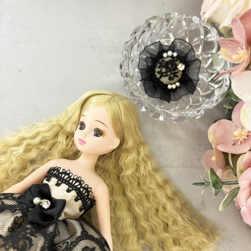 受注制作】シャンパンゴールドの2wayドレス ※リカちゃん・ブライス