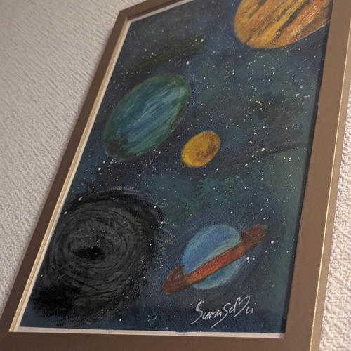 space』(原画) オイルパステル ハードパステル 絵画 すむすむ
