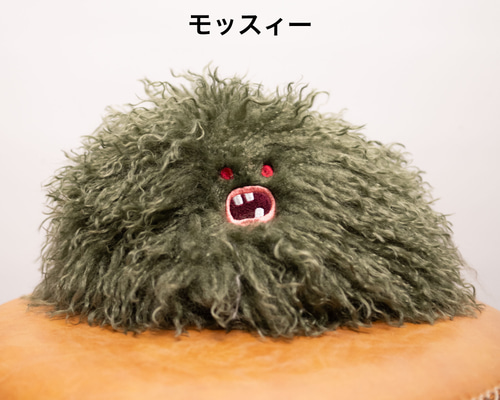 9月より新デザイン」モンスター 刺繍 ファー 巾着バッグ ふわふわ