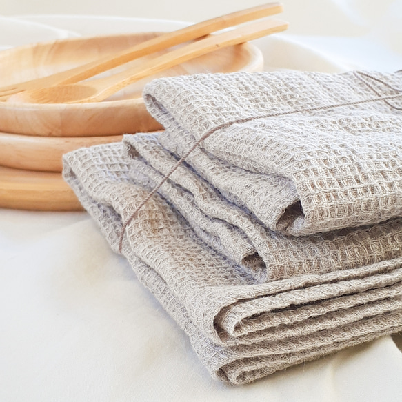 キッチンクロス フェイスタオル 国産ワッフルリネン 新生活 肌触りが
