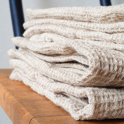 キッチンクロス フェイスタオル 国産ワッフルリネン 新生活 肌触りが
