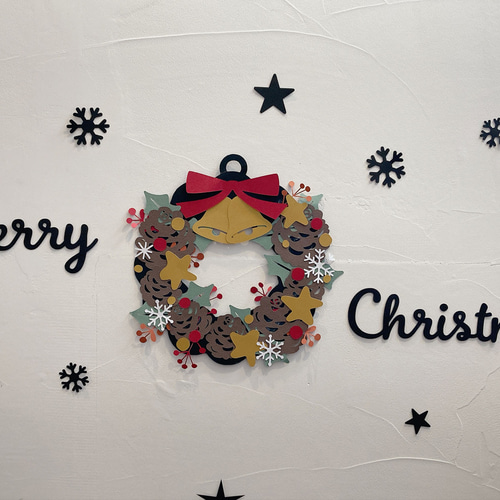 クリスマスリース製作キット②壁面飾り 壁面製作 〜ペーパークラフトで