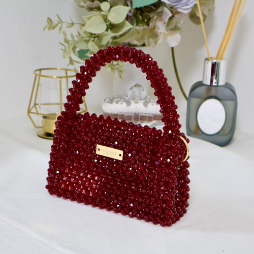 刺繍 ビーズ パーティーバッグ 楽天市場】全12色 ビーズ装飾付きワインレッドパーティーバッグ 結婚式 大きめ バッグ バッグ