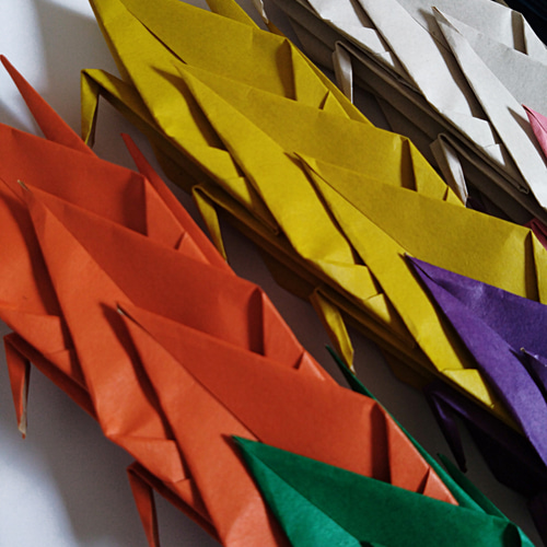 15cm折紙使用 折り鶴【首折り】クラフト用紙 30羽 その他素材 鶴の羽