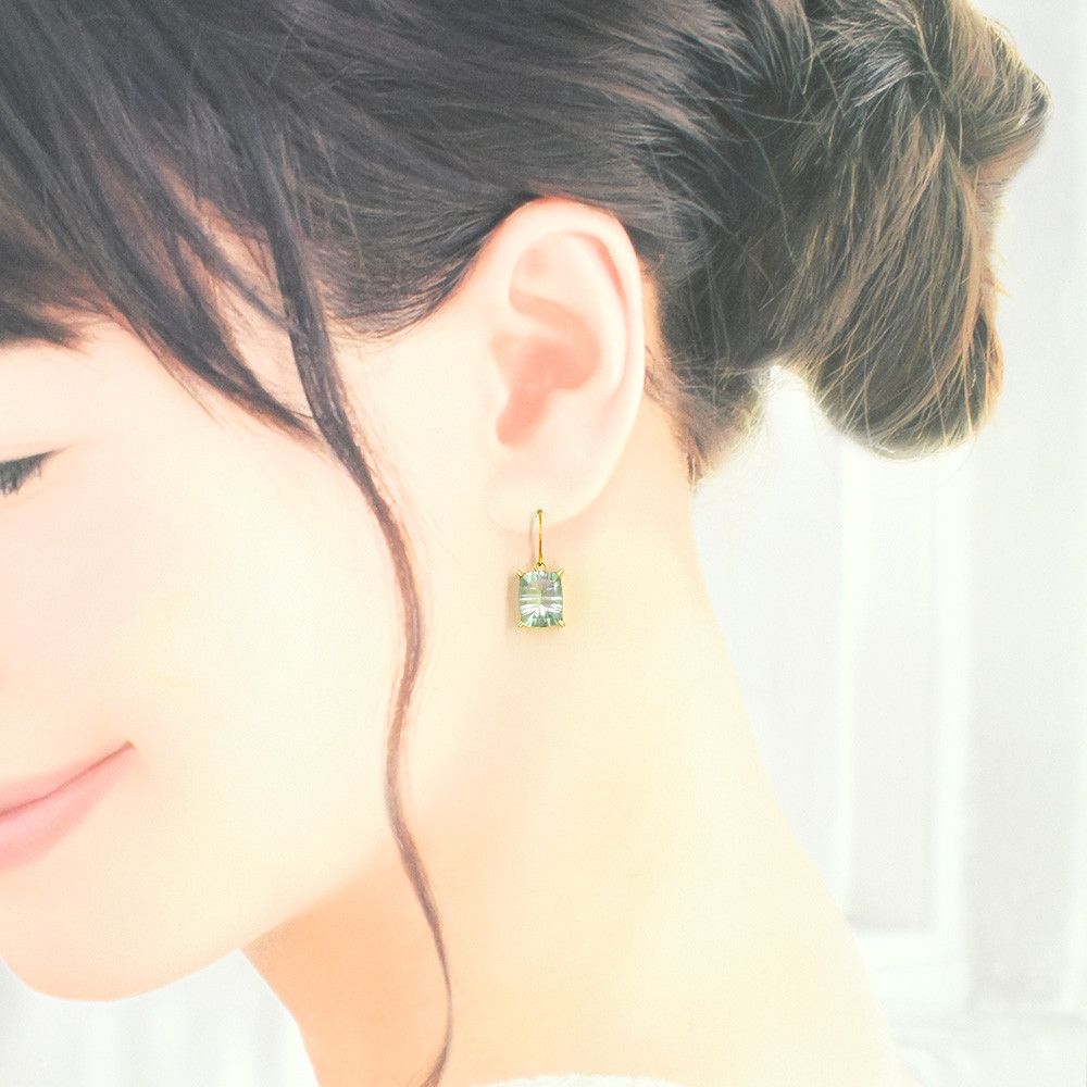 K10 グリーンフローライト ピアス CG067CIBS