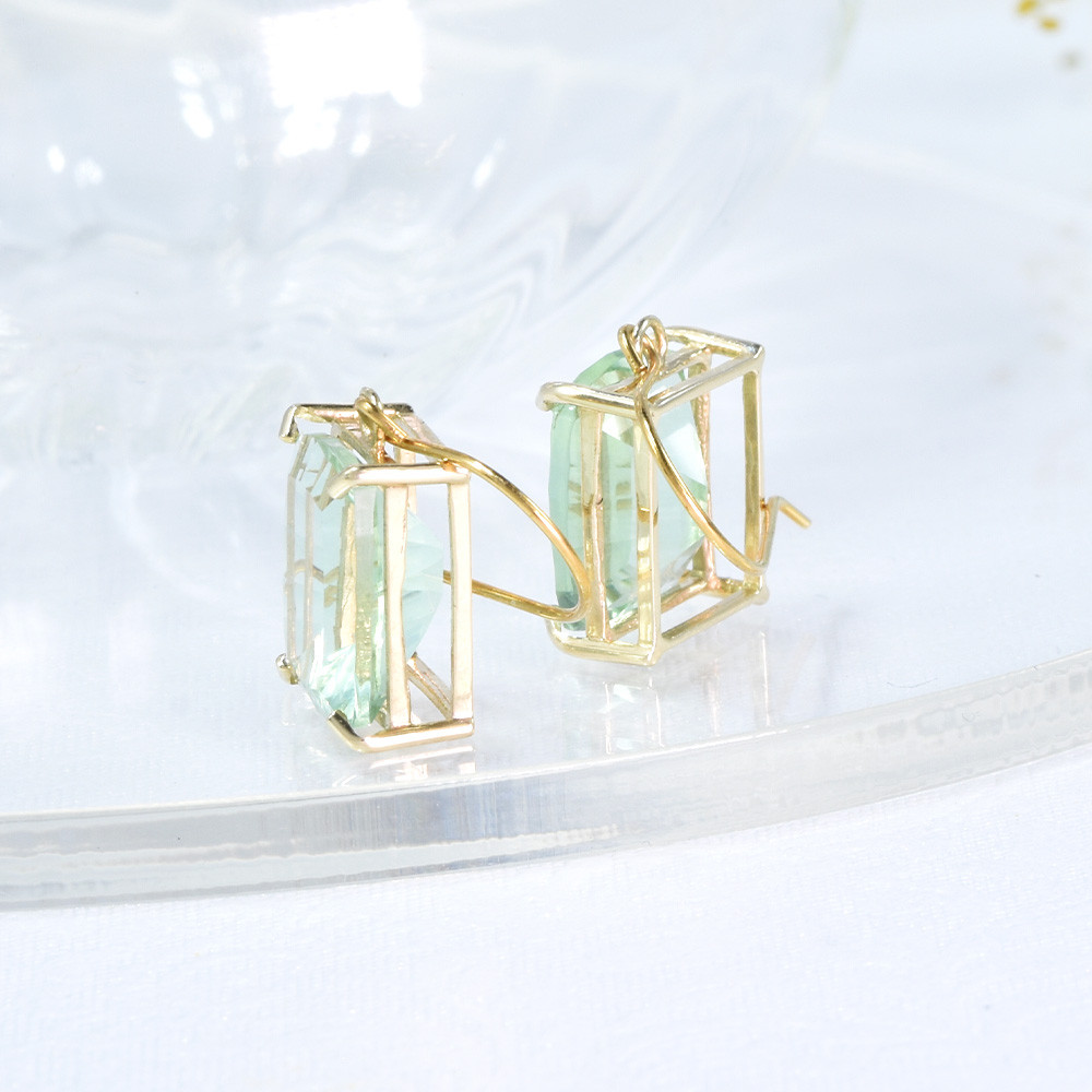 K10 グリーンフローライト ピアス CG067CIBS