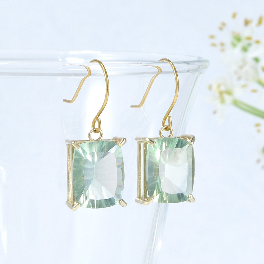 K10 グリーンフローライト ピアス CG067CIBS