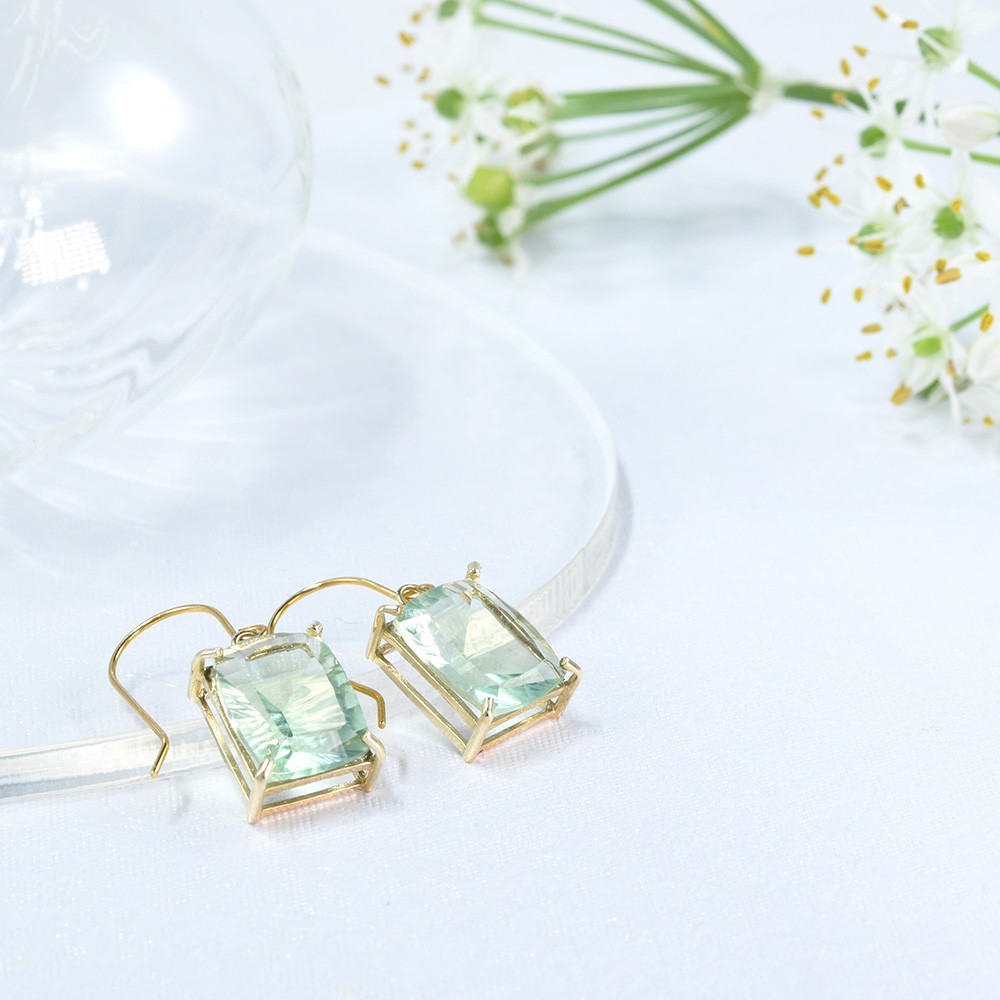 K10 グリーンフローライト ピアス CG067CIBS