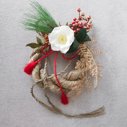 2025年新作 ソラフラワー 幸せを願い ナチュラル しめ縄飾り しめ縄