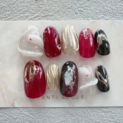 オリジナルデザイン 手作り ネイルチップ 大人 マニキュア つけ爪 立体蛇 オリジナルデザイン 手作り ネイルチップ 大人 マニキュア つけ爪 立体蛇