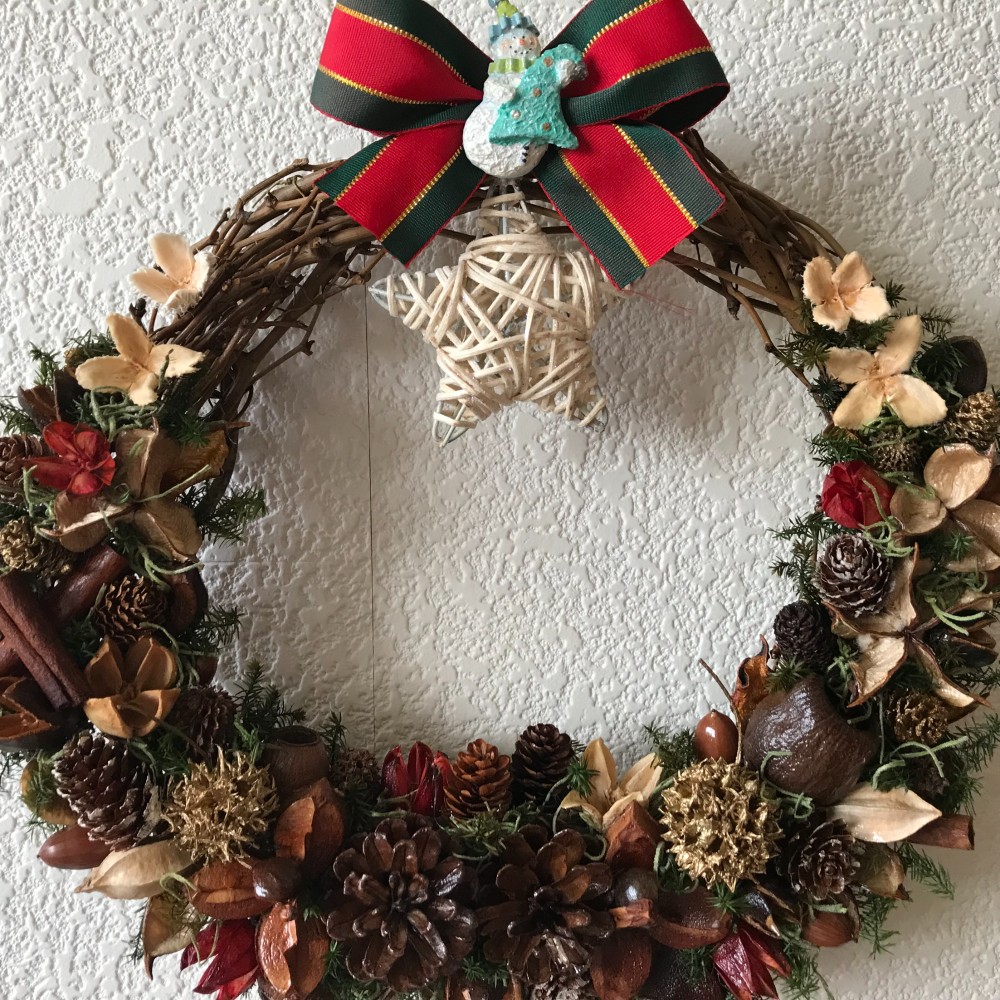 北欧の森の ナチュラルムーンリース　31cm（1点限定）