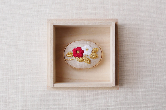 手刺繍】ESCM03 椿 帯留め 帯留め MAYUMI TOMITA 通販 18475677