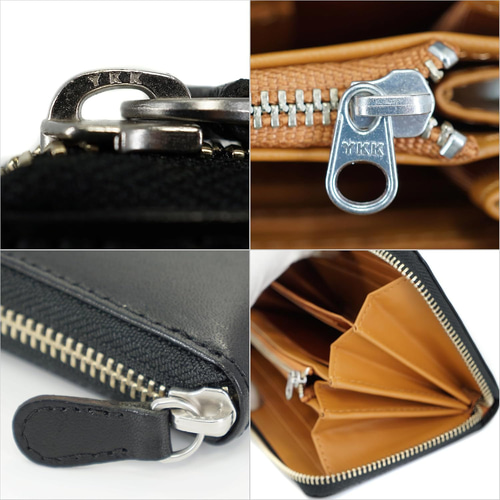 Y52 栃木レザー×姫路レザー ラウンドジップ 長財布 新品未使用 人気 黒色 芦屋ダイヤモンド ☆完売御礼☆栃木レザー 財布 日本製 ラウンドYKK製