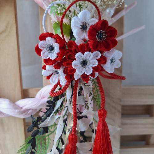 つまみ細工しめ縄正月飾り しめ縄・しめ飾り RenRen 通販 18475872