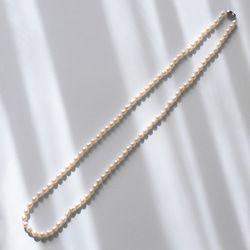 バロックアコヤパール6.5-7mmロングネックレス 80cm 1枚目の画像