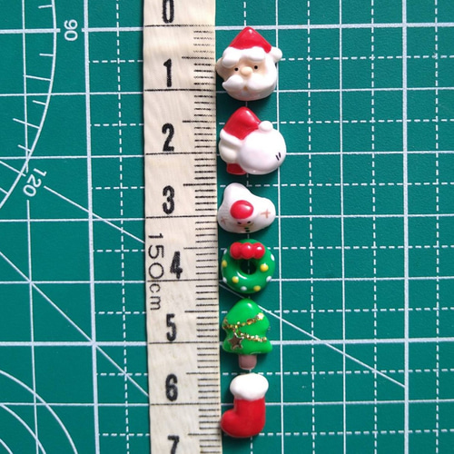 ネイルアート 3Dパーツ * サンタがやってきた！ ネイルチップ（つけ爪