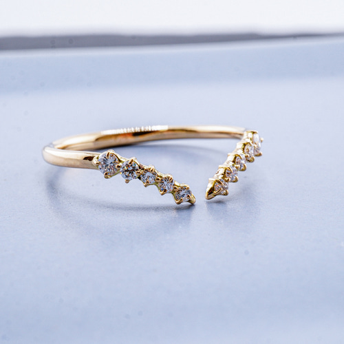 ダイヤモンドフォークリングk18