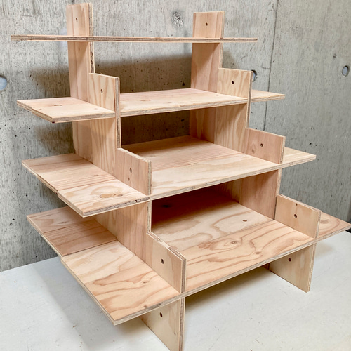 什器 ラック3段/50幅/普通合板/1台 〈上質材〉組立式 イベント什器 什器 ラック3段/50幅/普通合板 〈上質材〉組立式 イベント什器