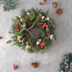 クリスマスキャンドルリース〜Christmas〜 プリザーブドフラワー