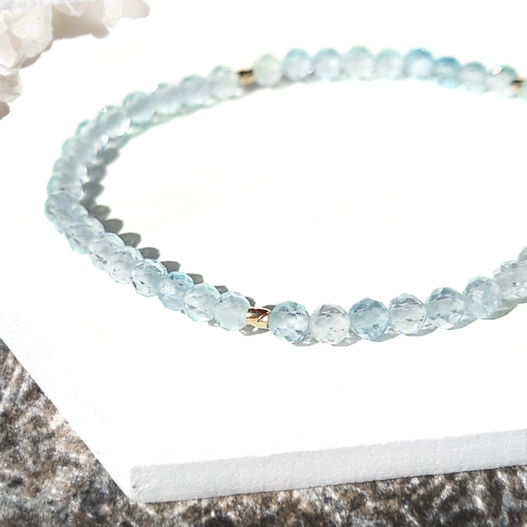Kaya♦︎希少！14kgfアクアマリンサンストーンブレスレット Kaya♦︎希少！14kgfアクアマリンサンストーンブレスレット Kaya