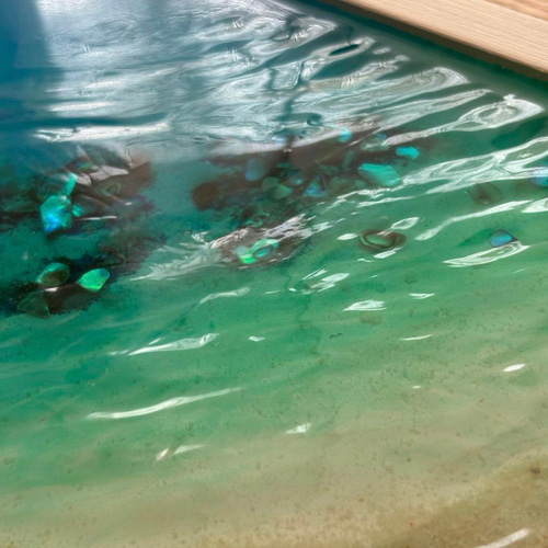 サンゴ礁が見える海 レジンアート オーシャンアート 海アート