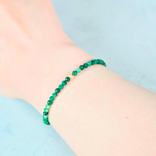 再販×8】14kgf使用◇ヴァーダイトの細身ブレスレット◇「知恵・思考力