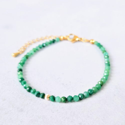 再販×8】14kgf使用◇ヴァーダイトの細身ブレスレット◇「知恵・思考力