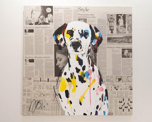 犬　アート　ダルメシアン Dalmatian｜モノクロが映えるダルメシアンのアートポスター｜シンプル