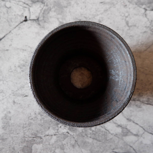 4.5号窯変黒鉢665 塊根植物 多肉植物 盆栽 植木鉢 作家鉢 沖縄
