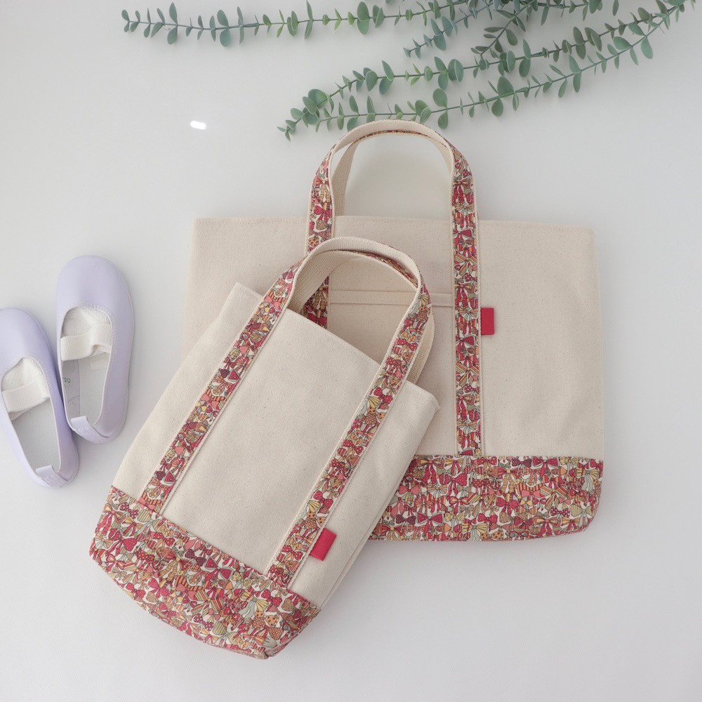 レッスンバッグとシューズバッグ の２点セット | シンプルトート | リバティ | 入園入学グッズ | 女の子 | 限定